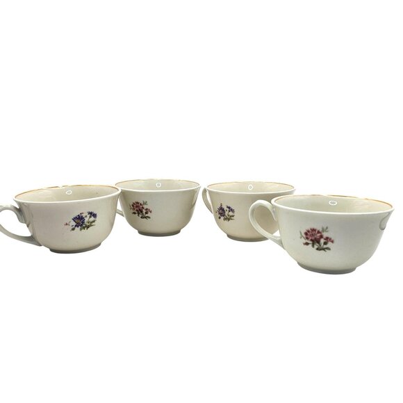 Zeh Scherzer Bavaria 60 Jahre Floral Tea/Coffee Set Pot 4 Cups Vintage Porcelain - Picture 6 of 16